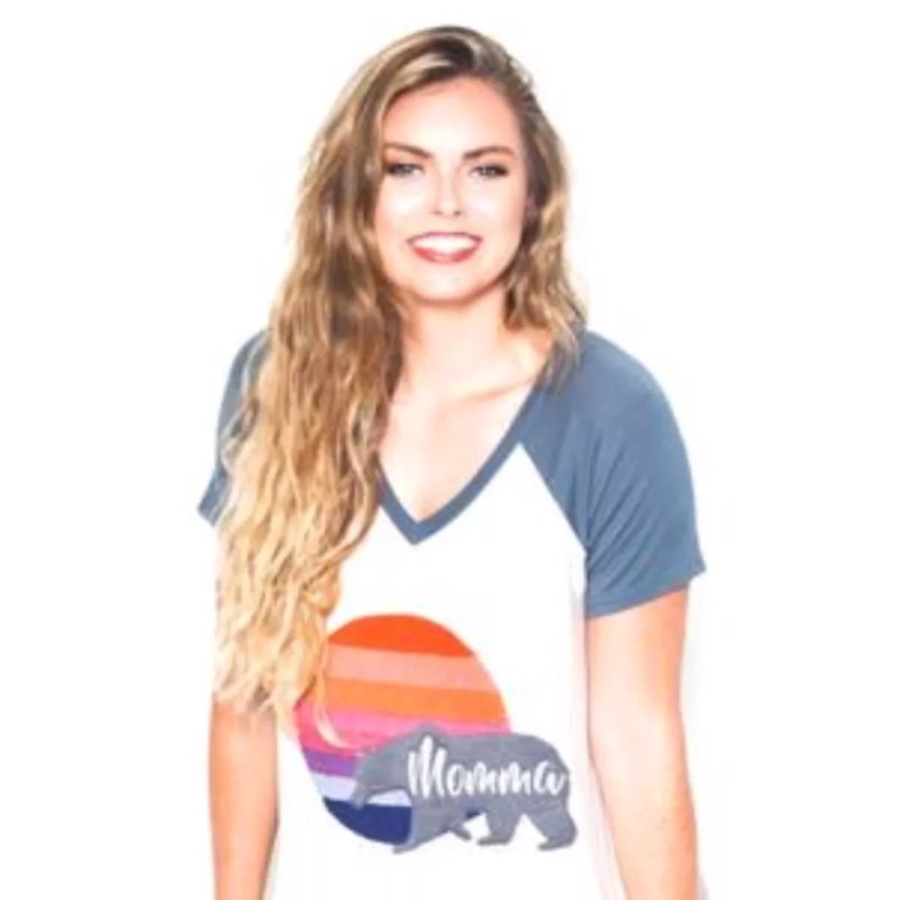 Judith March RAGLAN SHORT SLEEVE TOP Bear Mama